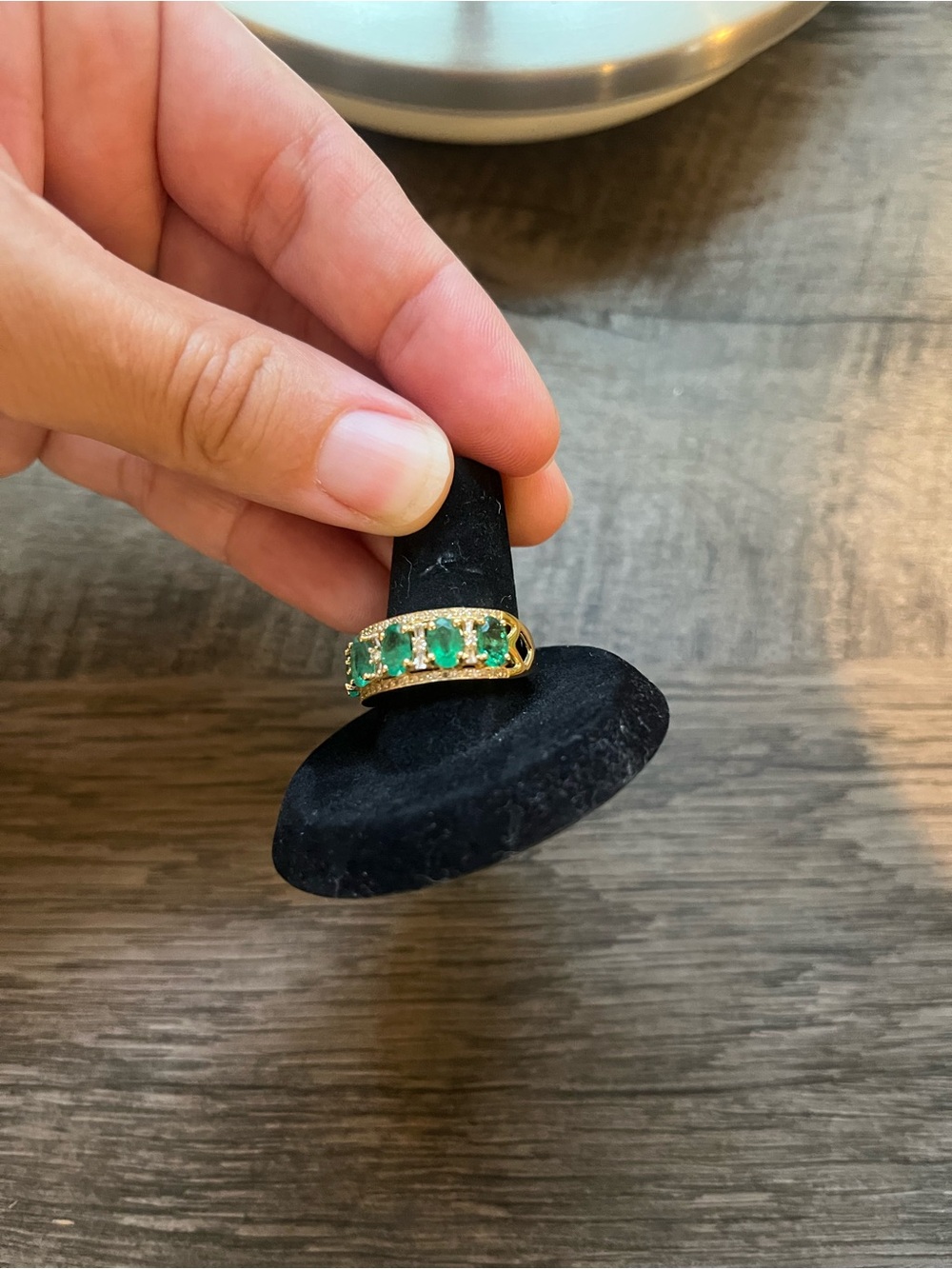Emerald 14k Gold Ring Band